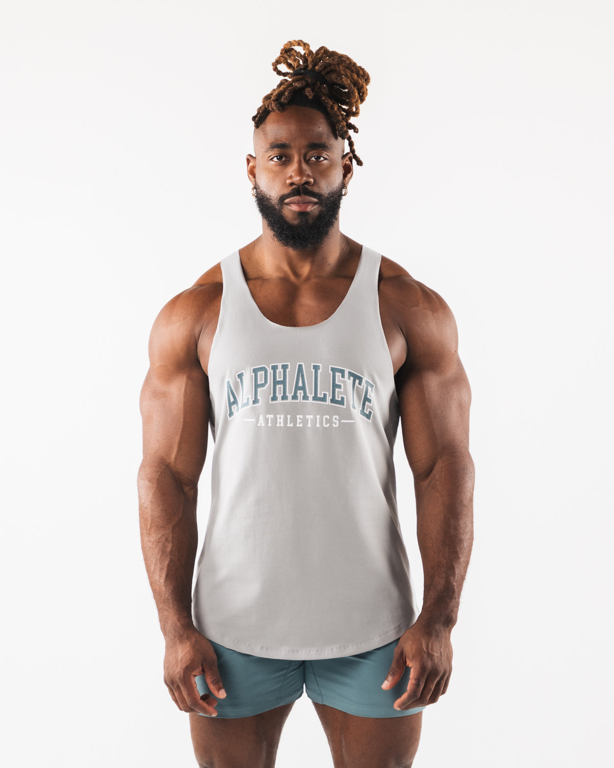 Paisley Print Raw Cut Tank - Athletic Grey – Alphalete Athletics