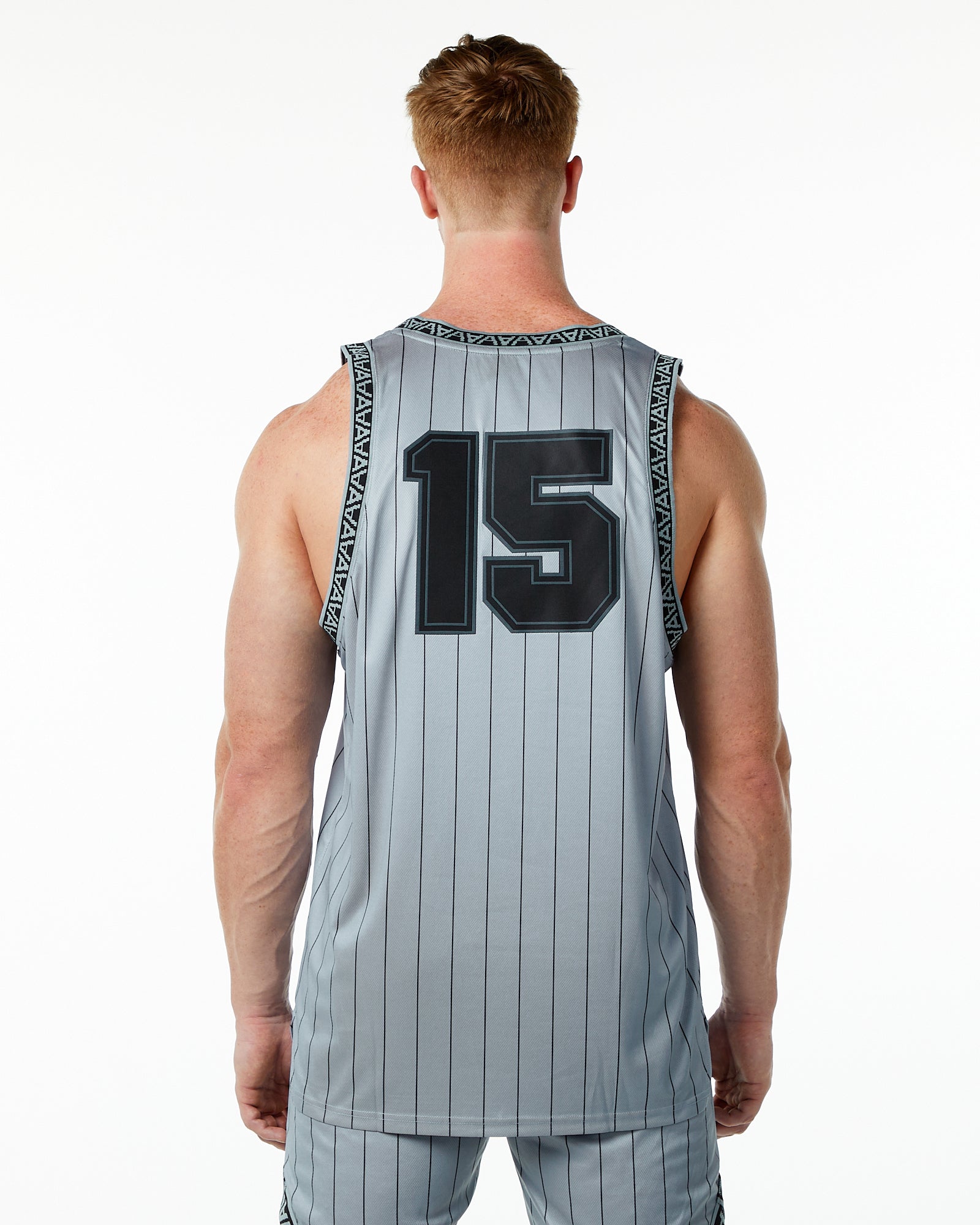 Alphalete Men's Varsity Basketball Jersey | Marigold | Small | 100% Polyester | Sleeveless