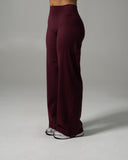 Aura Wide Leg Pant - Merlot