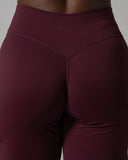 Aura Wide Leg Pant Long - Merlot