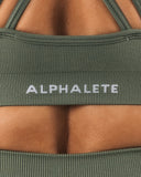 Amplify Deep V Bra - Noble Green