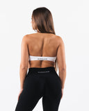 Amplify Halter Bra - White
