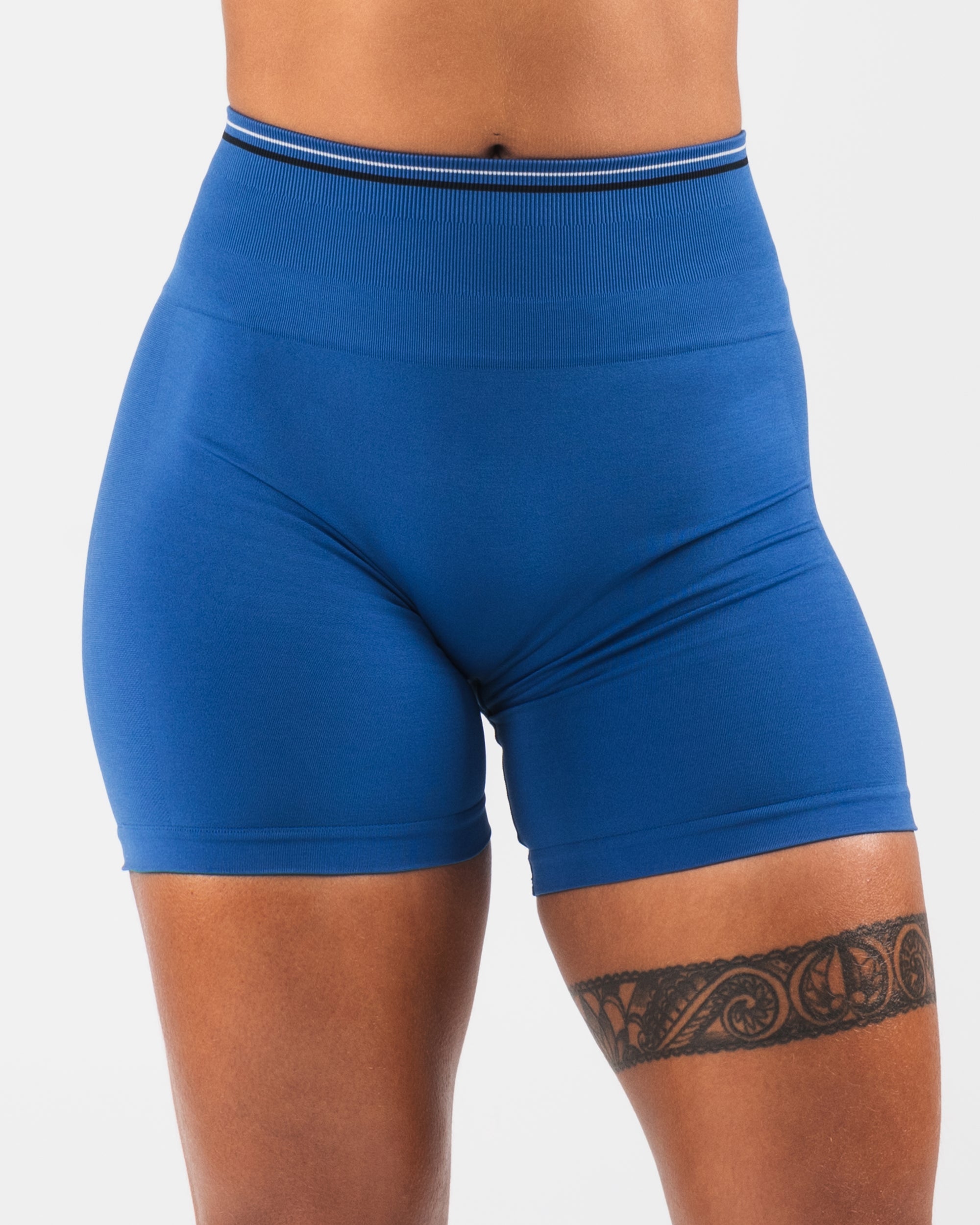 Alphalete Amplify Shorts in Color: Ice Blue - 3.5 store inch inseam