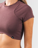 Angled Crop Tee - Sugar