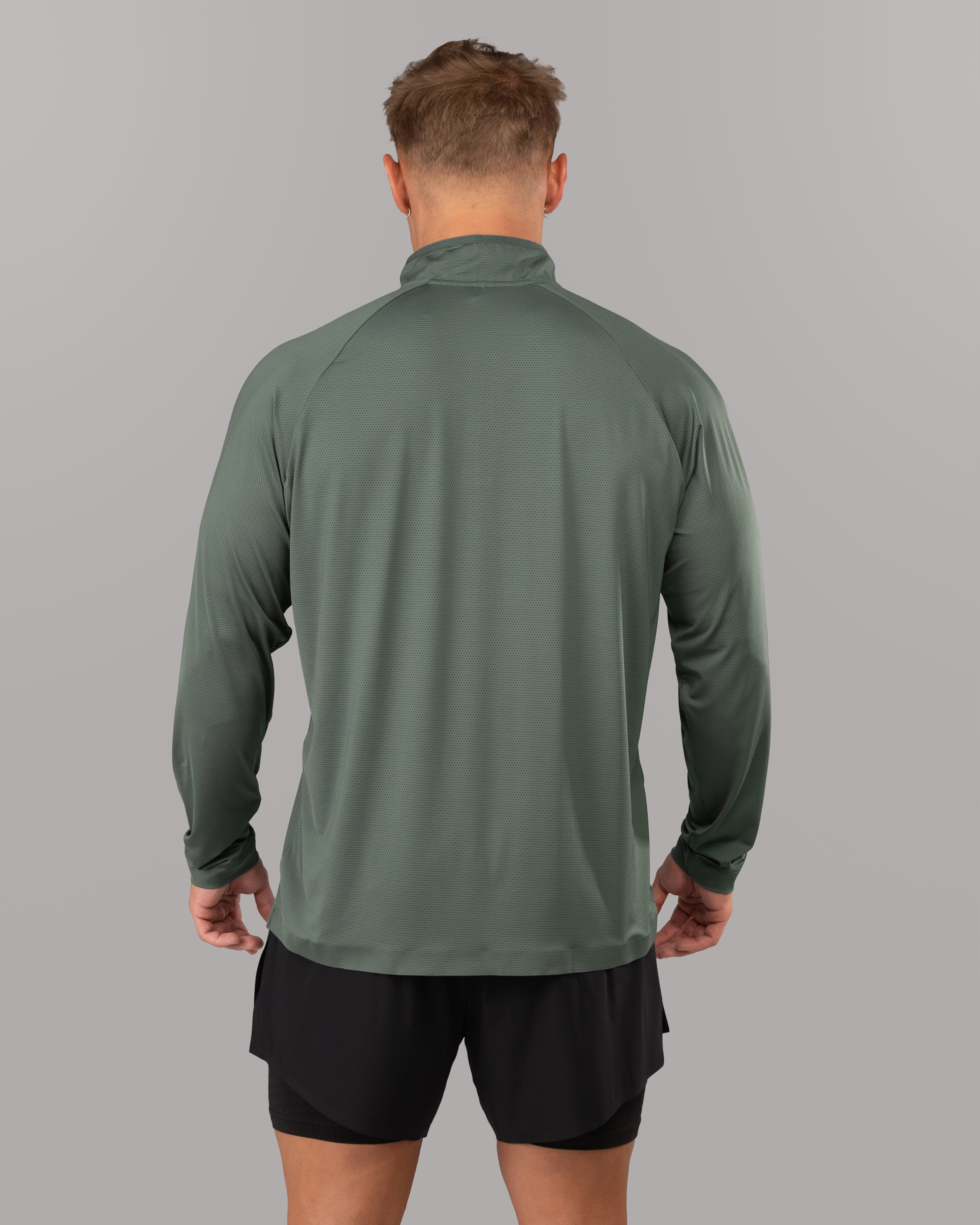 Racer Quarter Zip - Muted Sky – Alphalete Athletics