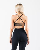 Aura 3 Strap Bra - Black