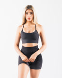 Aura Strappy Longline Bra - Aura Storm Print