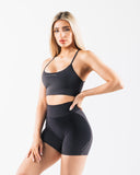 Aura Strappy Longline Bra - Aura Storm Print