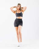 Aura Strappy Longline Bra - Aura Storm Print