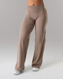 Aura Wide Leg Pant Regular - Mocha