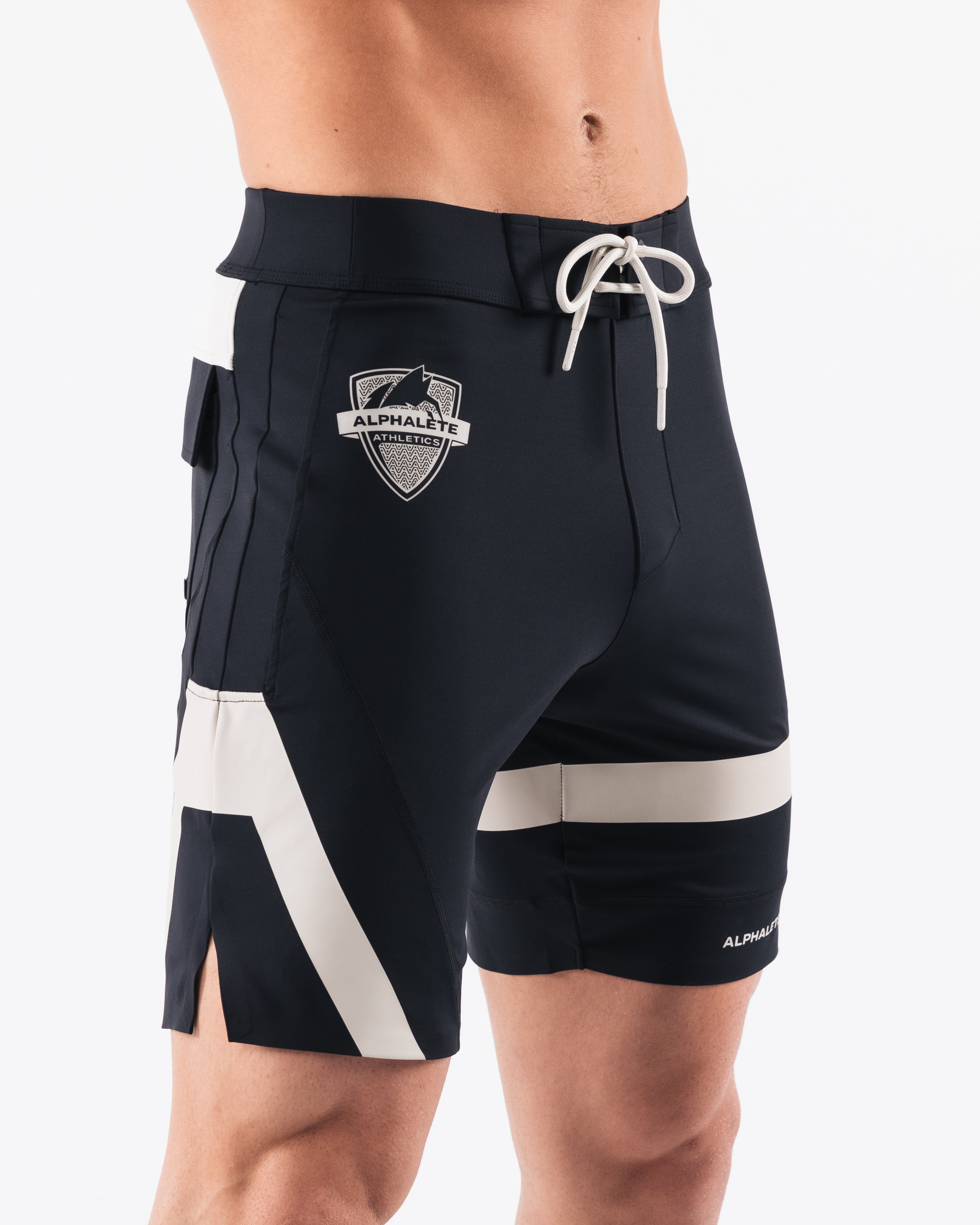 Aztec Boardshort - Black Linen – Alphalete Athletics