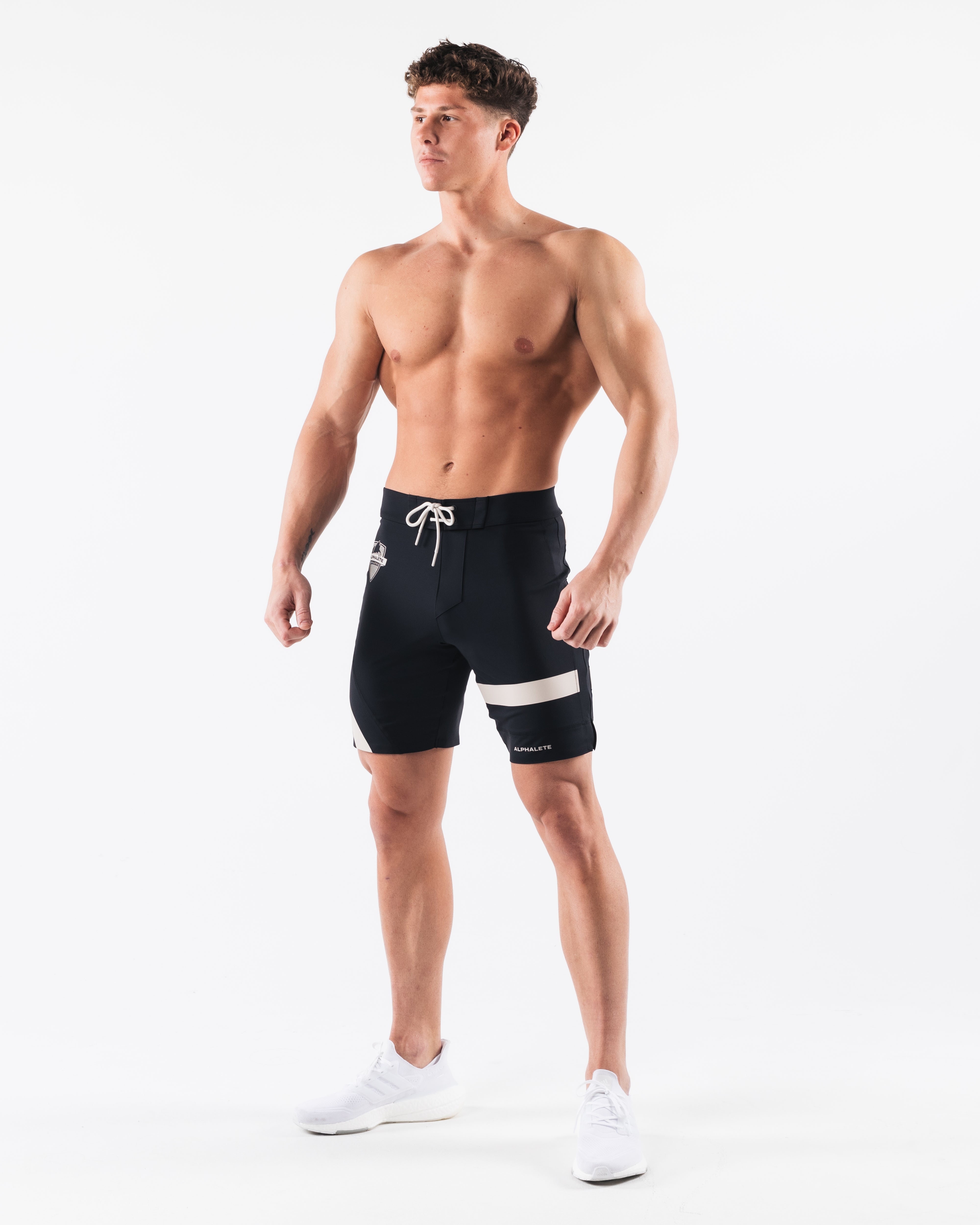 Aztec Boardshort - Black Linen – Alphalete Athletics