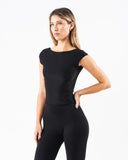 Basics Open Back Top - Black