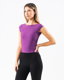 Basics Open Back Top - Purple Noir