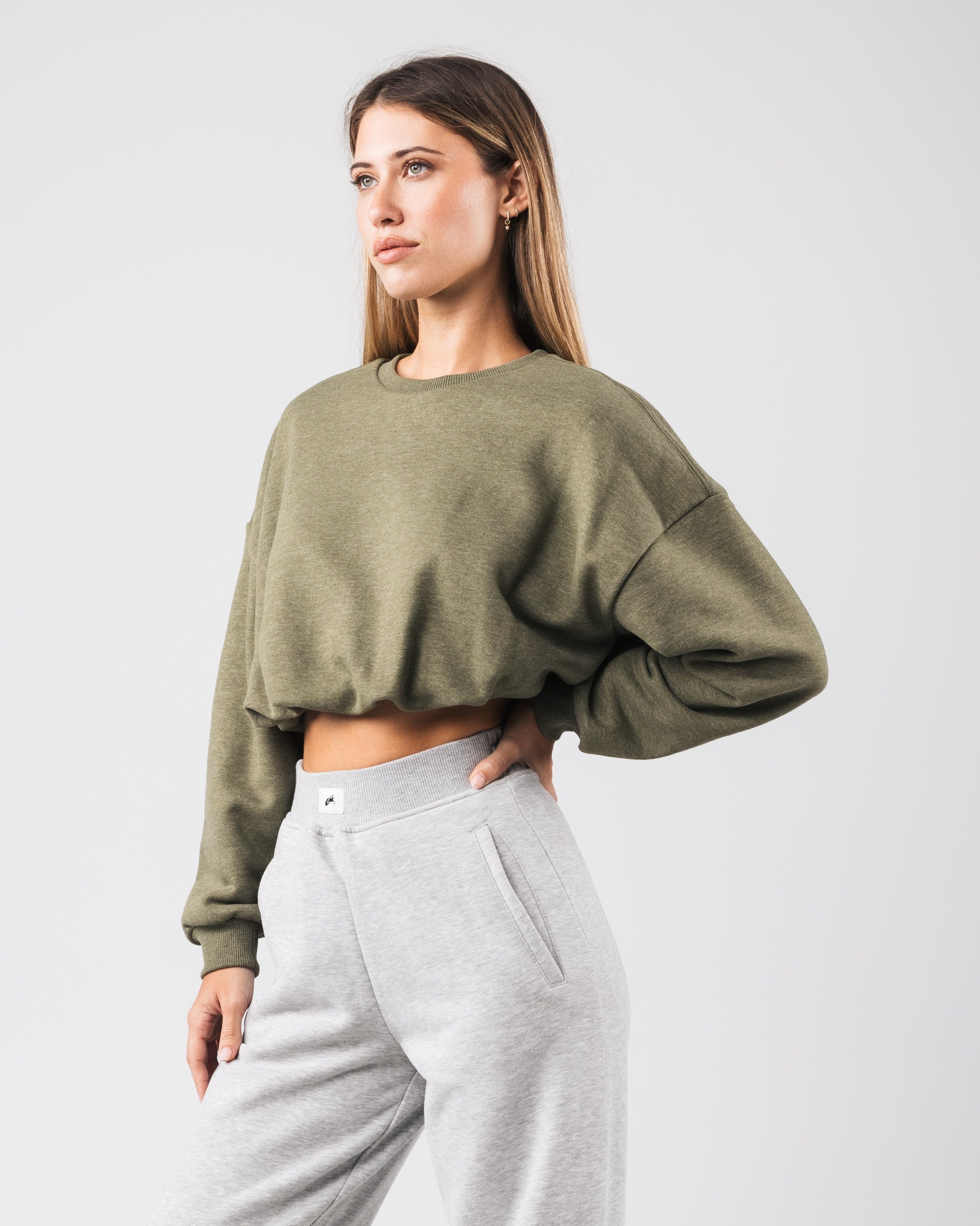 サクラサク様　アンリアン　raglan sweat pullover Men's Oversized Loopback Sweatshirt in Light Grey Melange