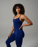 Crossed Push Tank - Indigo