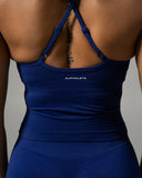 Crossed Push Tank - Indigo