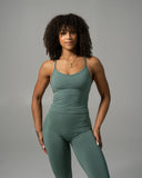 Crossed Push Tank - Juniper Green