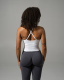 Crossed Push Tank - White
