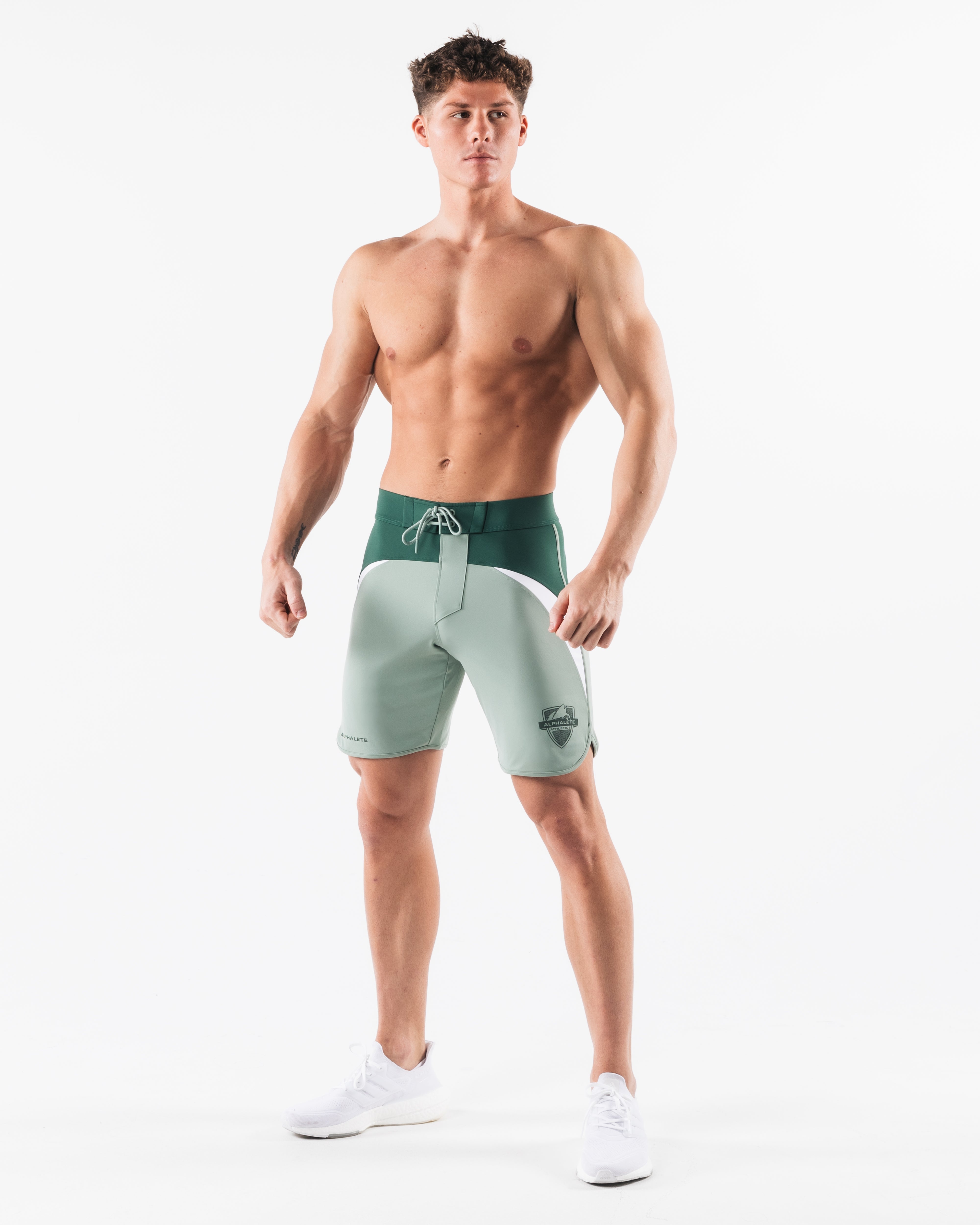 Crescent Boardshort - Emerald Green – Alphalete Athletics