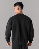 Establishment Split Crewneck - Black