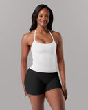 Halter Push Tank - White