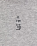 LDB Oversized Crop Tee - Heather Cloud