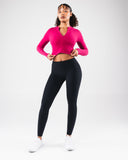 KDM LS Zip Bra - Berry