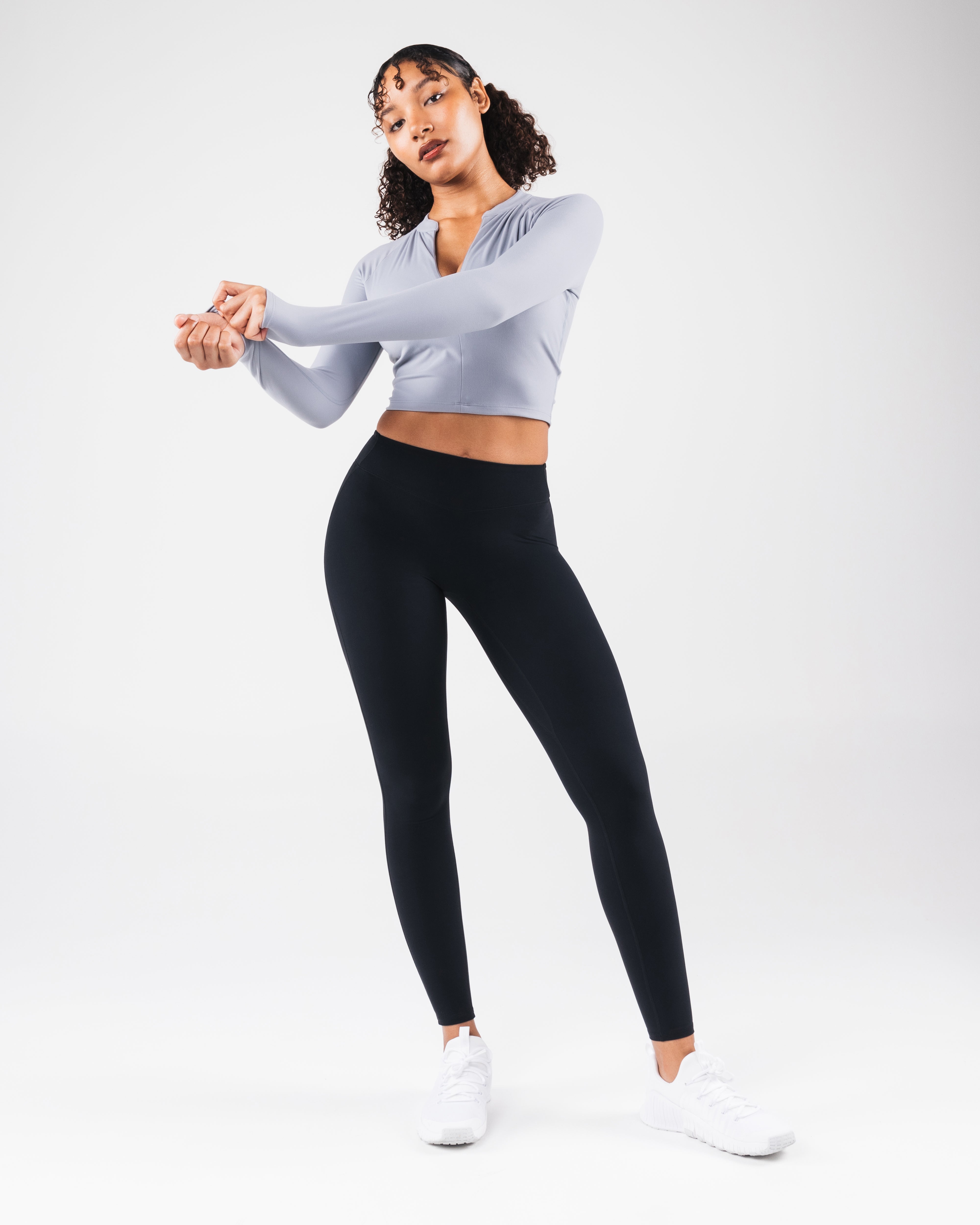 KDM LS Zip Bra - Mist – Alphalete Athletics
