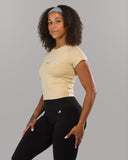 Varsity Baby Tee - Sahara