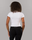 Varsity Baby Tee - White