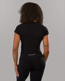 Varsity Baby Tee - Black