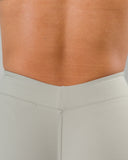 Dip Back Mid Rise Legging - Silver