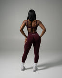 Pump Mid Rise Legging - Merlot