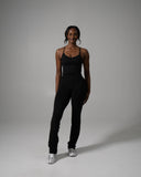 Pump Mid Rise Flared Pant Long - Black