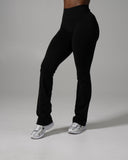 Pump Mid Rise Flared Pant Long - Black