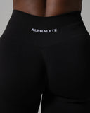 Pump Mid Rise Flared Pant Long - Black