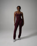 Pump Mid Rise Flared Pant Long - Merlot