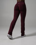Pump Mid Rise Flared Pant Long - Merlot