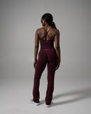 Pump Mid Rise Flared Pant Long - Merlot