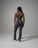 Pump Mid Rise Flared Pant Long - Thunderstorm