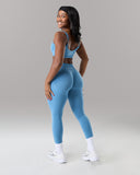 Pump Mid Rise Legging - Coastal Blue