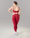 Pump Mid Rise Legging - Scarlet