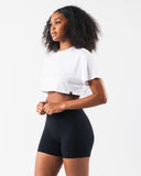 LDB Oversized Crop Tee - Optic White