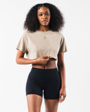 LDB Oversized Crop Tee - Dune