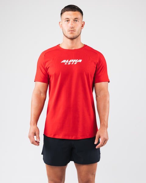 Force Core Tee - Carmine – Alphalete Athletics