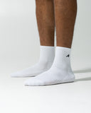 Elite A Quarter Crew Sock 3pk - White