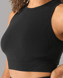 Stratus Crop Tank - Black