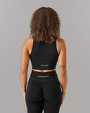 Stratus Crop Tank - Black