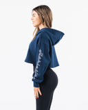 Trilogy Crop Hoodie - Denim